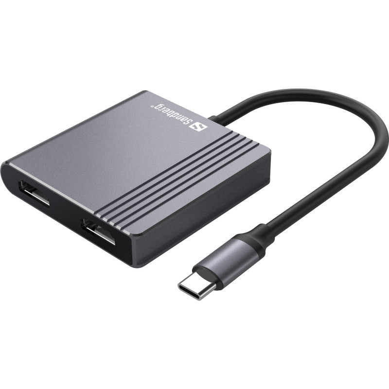 Sandberg 136-44 hub & concentrateur USB 3.2 Gen 1 (3.1 Gen 1) Type-C Gris Sandberg 136-44 hub & concentrateur USB 3.2 Gen 1 (3.1 Gen 1) Type-C Gris