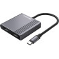 Sandberg 136-44 hub & concentrateur USB 3.2 Gen 1 (3.1 Gen 1) Type-C Gris Sandberg 136-44 hub & concentrateur USB 3.2 Gen 1 (3.1 Gen 1) Type-C Gris