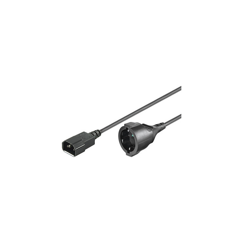 Microconnect PE130100 câble électrique Noir 1 m Coupleur C14 Microconnect PE130100 câble électrique Noir 1 m Coupleur C14
