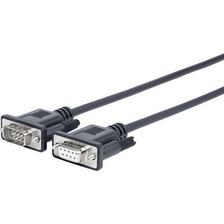 Vivolink 3.0m D-sub 9 pin - D-sub 9 pin câble Série Noir 3 m
