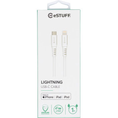 eSTUFF USB-C Lightning Cable MFI 1m Blanc