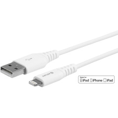 eSTUFF Lightning Cable MFI 1m Whit Blanc