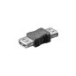 Microconnect USB 2.0 A-A F-F USB A Noir