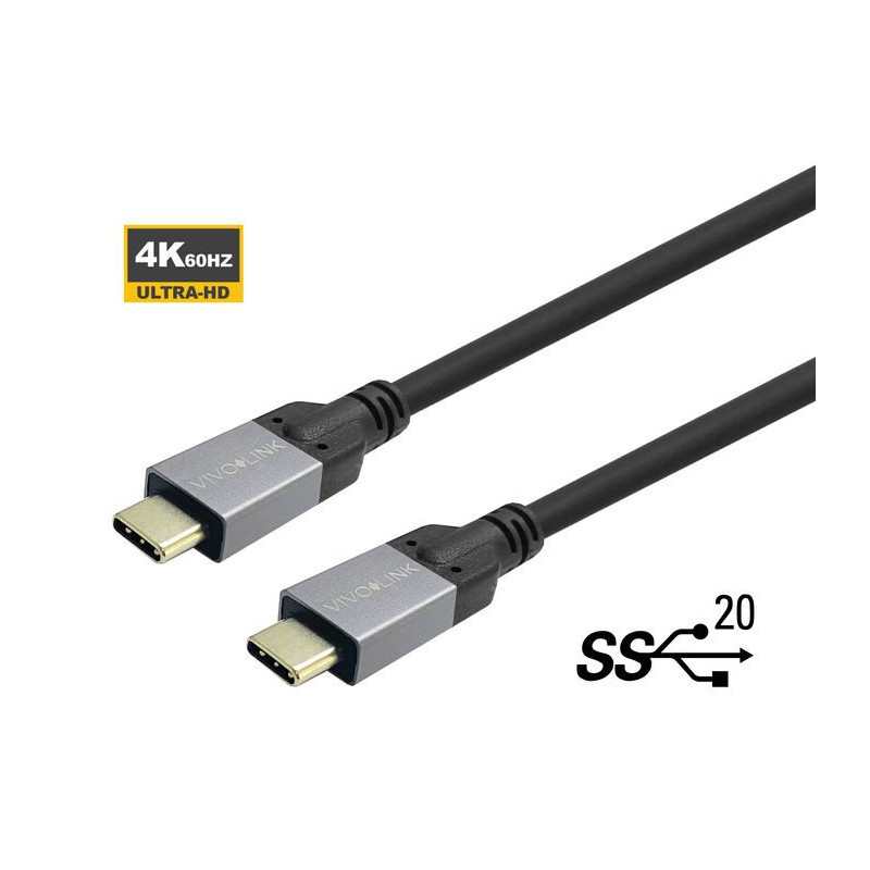 Vivolink PROUSBCMM3 câble USB 3 m USB 3.2 Gen 1 (3.1 Gen 1) USB C Noir Vivolink PROUSBCMM3 câble USB 3 m USB 3.2 Gen 1 (3.1 Gen 1) USB C Noir