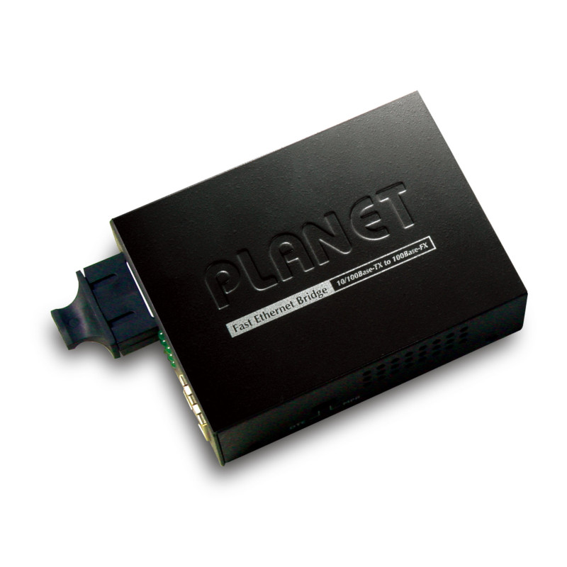 PLANET 10/100TX - 100Base-FX (SC) convertisseur de support réseau 100 Mbit/s 1310 nm Monomode Noir PLANET 10/100TX - 100Base-FX (SC) convertisseur de support réseau 100 Mbit/s 1310 nm Monomode Noir