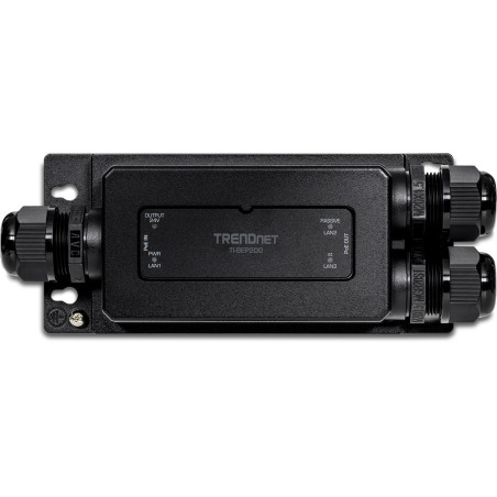 Trendnet TI-BEP200 prolongateur réseau Émetteur et récepteur réseau Noir 10, 100, 1000 Mbit/s