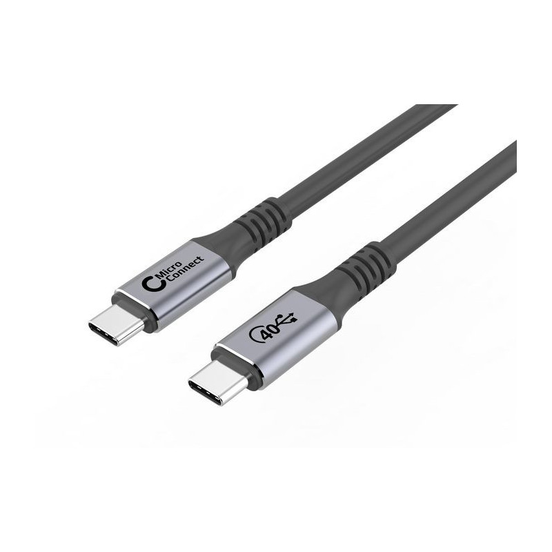 Microconnect USB4CC1 câble USB 1,2 m USB4 Gen 3x2 USB C Noir