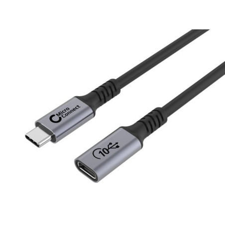 Microconnect W126988096 câble USB 2 m USB4 Gen 2x2 USB C Noir, Gris
