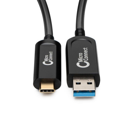 Microconnect MC-USB3.2CA15OP câble USB 15 m USB 3.2 Gen 2 (3.1 Gen 2) USB A USB C Noir