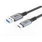 Microconnect USB3.2AC1 câble USB 1 m USB 3.2 Gen 2 (3.1 Gen 2) USB C USB A Noir
