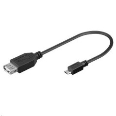Microconnect USBABMICRO2-OTG câble USB 0,2 m USB 2.0 USB A Micro-USB B Noir