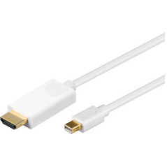 Microconnect MDPHDMI2-4K câble vidéo et adaptateur 2 m Mini DisplayPort HDMI Type A (Standard) Blanc