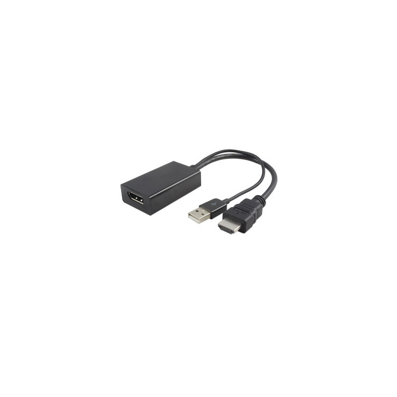 Microconnect HDMDPP1 câble vidéo et adaptateur HDMI Type A (Standard) DisplayPort Noir Microconnect HDMDPP1 câble vidéo et adaptateur HDMI Type A (Standard) DisplayPort Noir