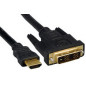 Microconnect HDMI 19 - DVI-D (1m) Noir Microconnect HDMI 19 - DVI-D (1m) Noir