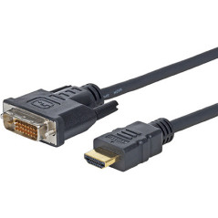 Microconnect HDM192411 câble vidéo et adaptateur 1 m HDMI Type A (Standard) DVI-D Noir