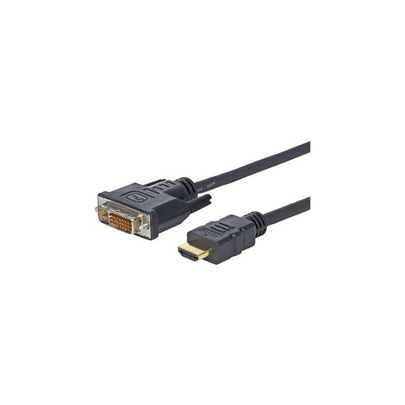 Microconnect HDM192411.8 câble vidéo et adaptateur 1,8 m DVI-D HDMI Type A (Standard) Noir Microconnect HDM192411.8 câble vidéo et adaptateur 1,8 m DVI-D HDMI Type A (Standard) Noir