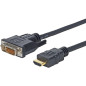 Microconnect HDM192411.8 câble vidéo et adaptateur 1,8 m DVI-D HDMI Type A (Standard) Noir Microconnect HDM192411.8 câble vidéo et adaptateur 1,8 m DVI-D HDMI Type A (Standard) Noir