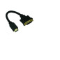 Microconnect DVIHDMI15CM câble vidéo et adaptateur 0,15 m HDMI Type A (Standard) DVI Noir Microconnect DVIHDMI15CM câble vidéo et adaptateur 0,15 m HDMI Type A (Standard) DVI Noir