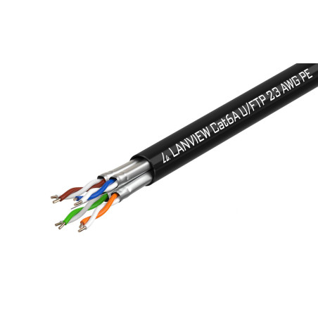 Lanview LVN122445 câble de réseau Noir 500 m Cat6a U/UTP (UTP)