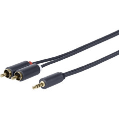 Vivolink PROMJRCA1.5 câble audio 1,5 m 3,5mm 2 x RCA Noir