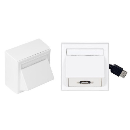 Vivolink Wall Box with USB2.0 prise de courant USB A Blanc