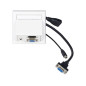 Vivolink WI221192 prise de courant HDMI + VGA + 3.5mm Blanc