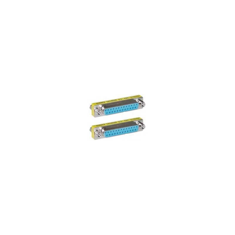 Microconnect MOD25F25F changeur de genre de câble DB25 Bleu, Acier inoxydable Microconnect MOD25F25F changeur de genre de câble DB25 Bleu, Acier inoxydable