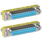 Microconnect MOD25F25F changeur de genre de câble DB25 Bleu, Acier inoxydable Microconnect MOD25F25F changeur de genre de câble DB25 Bleu, Acier inoxydable