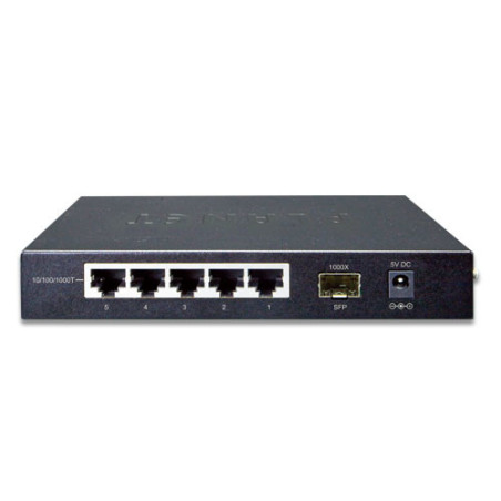 PLANET GSD-603F commutateur réseau Non-géré Gigabit Ethernet (10/100/1000) Noir