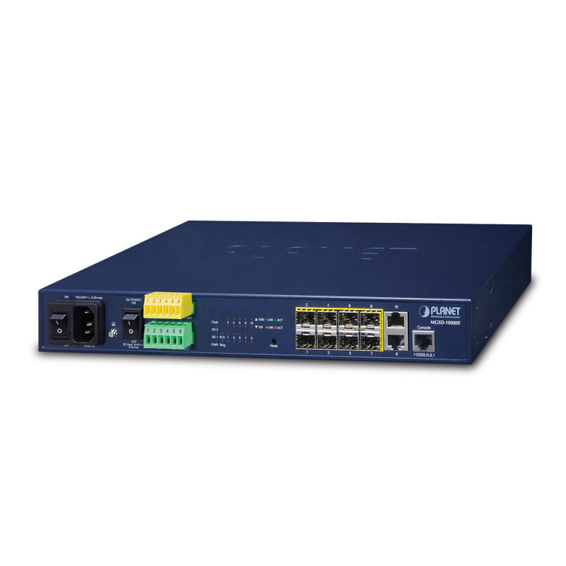 PLANET MGSD-10080F commutateur réseau Géré L2+ 1U Bleu PLANET MGSD-10080F commutateur réseau Géré L2+ 1U Bleu