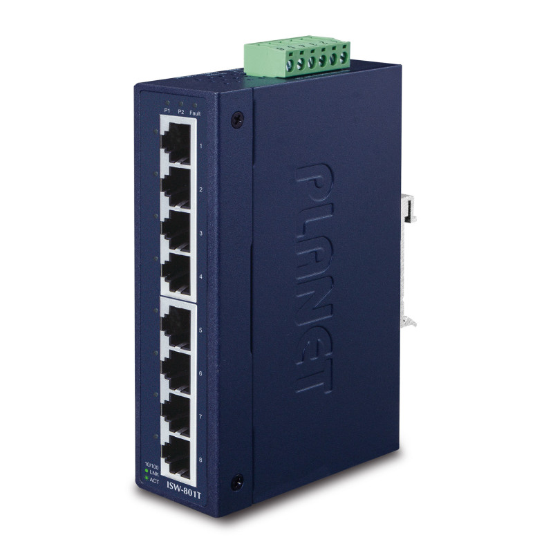 PLANET ISW-801T commutateur réseau Non-géré L2 Fast Ethernet (10/100) Bleu PLANET ISW-801T commutateur réseau Non-géré L2 Fast Ethernet (10/100) Bleu