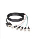 Microconnect VGA - 5 x BNC, 3m câble coaxial Noir