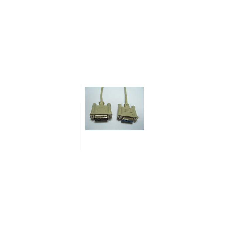 Microconnect DSUB15 - DSUB15, 2m, M-F câble VGA VGA (D-Sub) Beige Microconnect DSUB15 - DSUB15, 2m, M-F câble VGA VGA (D-Sub) Beige