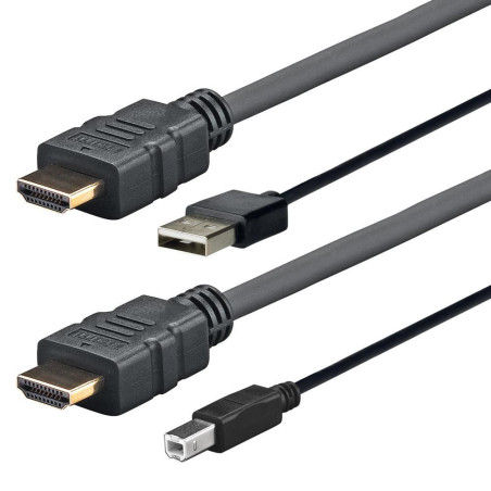 Vivolink PROHDMIUSBAB2AMP câble HDMI 2 m HDMI Type A (Standard) Noir
