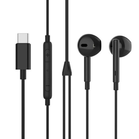 eSTUFF ES652201-BULK écouteur/casque Écouteurs Avec fil Ecouteurs Musique USB Type-C Noir