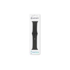 eSTUFF Apple Silicone Watch Band Bande Noir