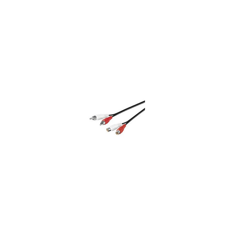Microconnect 2xRCA/2xRCA 5m câble audio Noir, Rouge, Blanc Microconnect 2xRCA/2xRCA 5m câble audio Noir, Rouge, Blanc