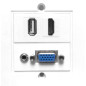 Vivolink WI221293 prise de courant HDMI + VGA + USB A + 3.5mm Blanc Vivolink WI221293 prise de courant HDMI + VGA + USB A + 3.5mm Blanc