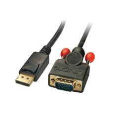 Microconnect DP-VGA-MM-300 câble vidéo et adaptateur 2 m DisplayPort VGA (D-Sub) Noir