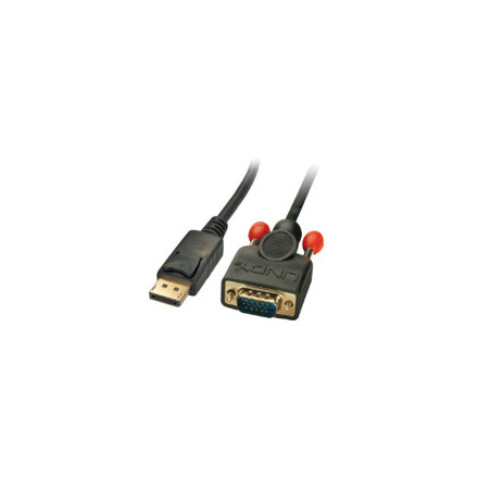 Microconnect DP-VGA-MM-300 câble vidéo et adaptateur 2 m DisplayPort VGA (D-Sub) Noir
