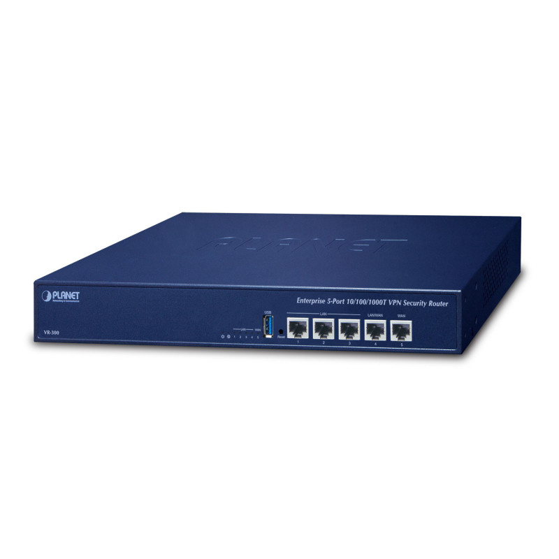 PLANET Enterprise 5-Port Routeur connecté Gigabit Ethernet Bleu