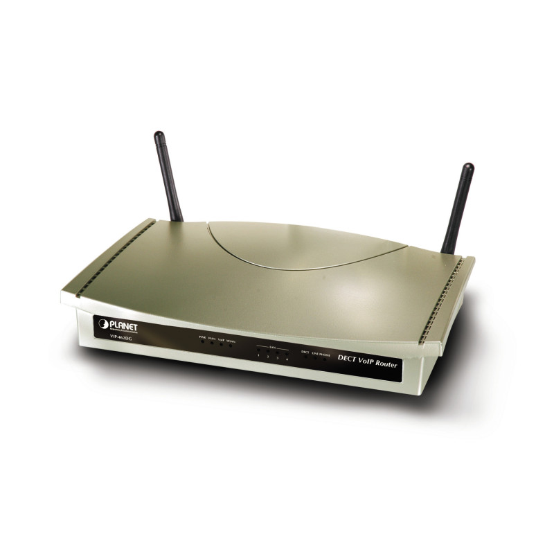 PLANET 802.11G WIFI DECT/VOIP ROUTER 2-VOICE CHANNEL Routeur connecté Argent PLANET 802.11G WIFI DECT/VOIP ROUTER 2-VOICE CHANNEL Routeur connecté Argent