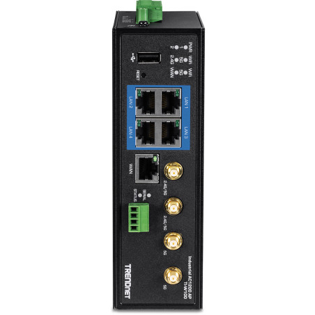 Trendnet TI-W100 routeur sans fil Gigabit Ethernet Bi-bande (2,4 GHz / 5 GHz) 5G Noir