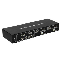 Microconnect MC-DP-KVM201K commutateur écran, clavier et souris Noir