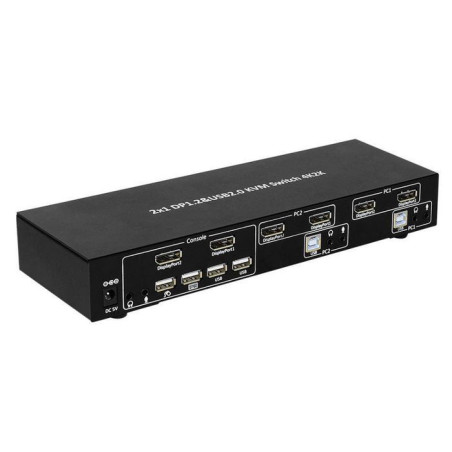 Microconnect MC-DP-KVM201K commutateur écran, clavier et souris Noir