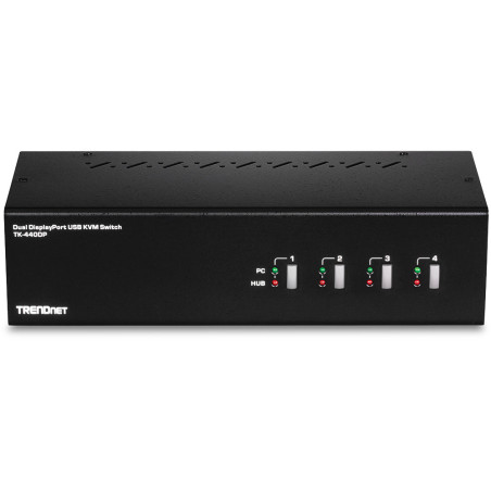 Trendnet TK-440DP commutateur écran, clavier et souris Noir, Argent