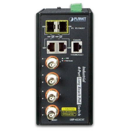 PLANET LRP-422CST commutateur réseau Géré L2 Gigabit Ethernet (10/100/1000) Connexion Ethernet, supportant l'alimentation via