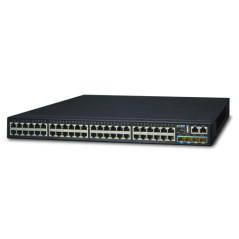 PLANET SGS-6341-48T4X commutateur réseau Géré L3 Gigabit Ethernet (10/100/1000) 1U Noir