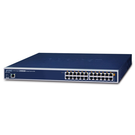PLANET HPOE-1200G Géré Gigabit Ethernet (10/100/1000) Connexion Ethernet, supportant l'alimentation via ce port (PoE) 1U Bleu