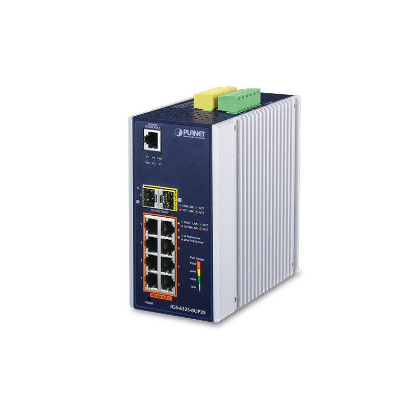 PLANET IGS-6325-8UP2S commutateur réseau Géré L3 Gigabit Ethernet (10/100/1000) Connexion Ethernet, supportant l'alimentation